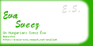 eva svecz business card
